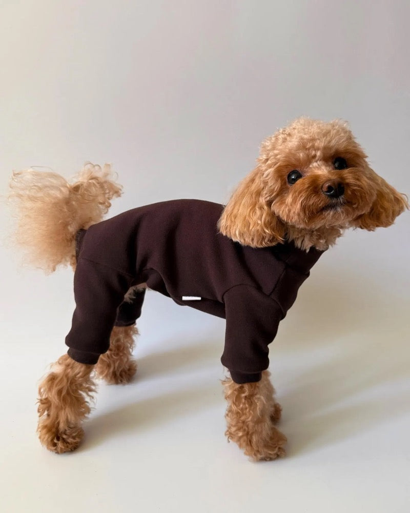 Handmade Fleece Dog Jumpsuit, Cozy Onesie