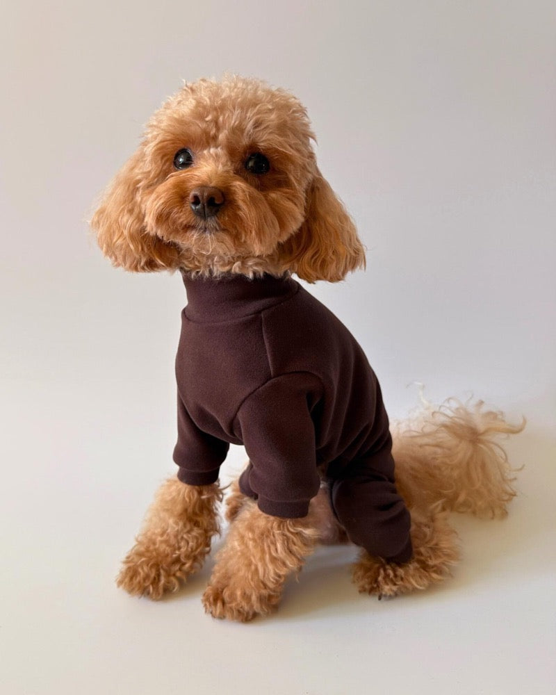 Handmade Fleece Dog Jumpsuit, Cozy Onesie