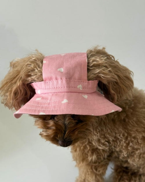Dog Sun Hat, Pink Dog Panama Hat, Small Dog Summer Hat, Cute Dog Accessories, Puppy Hat, Dog Denim Hat